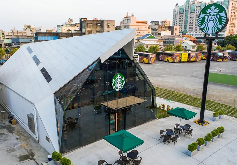 八步深圳餐饮空间设计星巴克台湾北港开新店